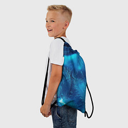Рюкзак-мешок Синий абстрактный фон, цвет: 3D-принт — фото 2