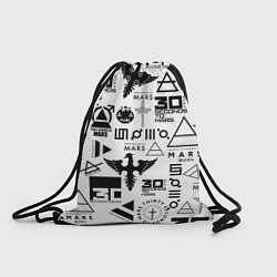 Рюкзак-мешок 30 Seconds to Mars паттерн, цвет: 3D-принт