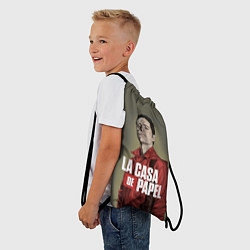 Рюкзак-мешок БУМАЖНЫЙ ДОМ БЕРЛИН - LA CASA DE PAPEL, цвет: 3D-принт — фото 2