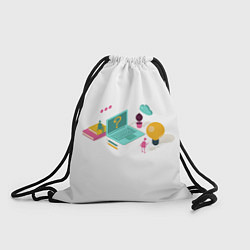 Рюкзак-мешок На рабочем столе, цвет: 3D-принт
