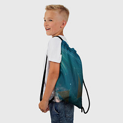 Рюкзак-мешок Геометрия на волне, цвет: 3D-принт — фото 2