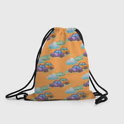 Рюкзак-мешок Детские машинки паттерн, цвет: 3D-принт
