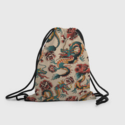 Рюкзак-мешок Мифические японские драконы, цвет: 3D-принт