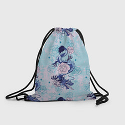 Рюкзак-мешок Японские драконы узор, цвет: 3D-принт