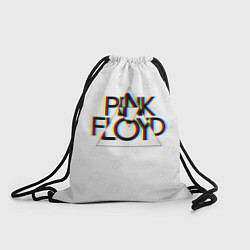 Рюкзак-мешок PINK FLOYD LOGO ПИНК ФЛОЙД ГЛИТЧ, цвет: 3D-принт