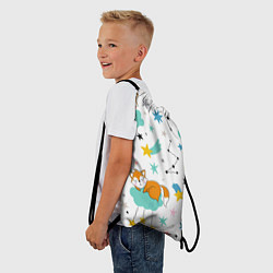 Рюкзак-мешок Спящие лисята, цвет: 3D-принт — фото 2