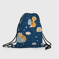 Рюкзак-мешок Спящий лисенокsleeping fox, цвет: 3D-принт