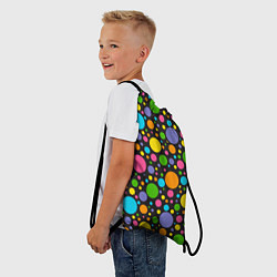 Рюкзак-мешок Радужный горошек, цвет: 3D-принт — фото 2
