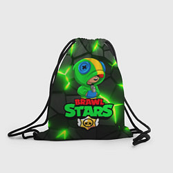 Рюкзак-мешок ЛЕОН - БРАВО СТАРС Brawl Stars, цвет: 3D-принт