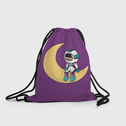 Рюкзак-мешок Astronaut on the moon - сидит, цвет: 3D-принт