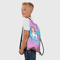 Рюкзак-мешок Единорог - мягкий градиент, цвет: 3D-принт — фото 2