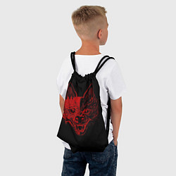 Рюкзак-мешок КРАСНЫЙ ВОЛК ВЕКТОР, цвет: 3D-принт — фото 2