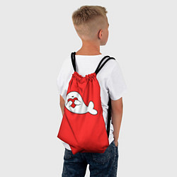 Рюкзак-мешок Кит с сердечком, цвет: 3D-принт — фото 2