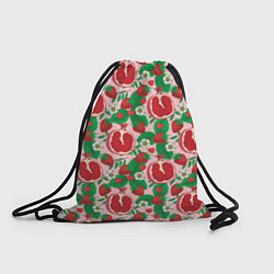 Рюкзак-мешок Гранат фрукт паттерн, цвет: 3D-принт