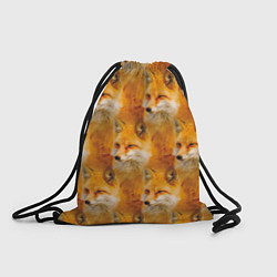 Рюкзак-мешок Рыжая лисица - паттерн, цвет: 3D-принт