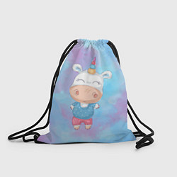 Рюкзак-мешок Маленький единорог kids, цвет: 3D-принт