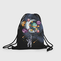 Рюкзак-мешок Космонавт на шарах из планет, цвет: 3D-принт