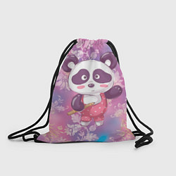 Рюкзак-мешок Милая панда детский, цвет: 3D-принт