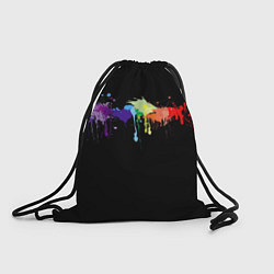 Рюкзак-мешок RAINBOW BLOTS, цвет: 3D-принт