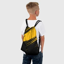 Рюкзак-мешок Black and yellow grunge, цвет: 3D-принт — фото 2
