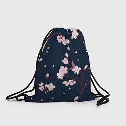 Рюкзак-мешок Веточки с цветами, цвет: 3D-принт