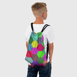 Рюкзак-мешок Геометрический узор Pattern, цвет: 3D-принт — фото 2