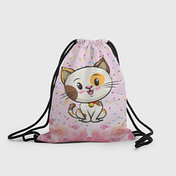 Рюкзак-мешок Милый пятнистый котик, цвет: 3D-принт