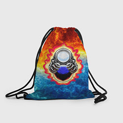 Рюкзак-мешок Космонавт в огне над планетой, цвет: 3D-принт