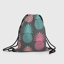 Рюкзак-мешок Большие неоновые ананасы, цвет: 3D-принт