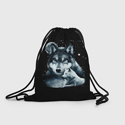Рюкзак-мешок Ночные Волки, цвет: 3D-принт