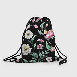 Рюкзак-мешок Цветы Нарисованные от Руки, цвет: 3D-принт