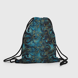 Рюкзак-мешок Blue Abstract Узоры, цвет: 3D-принт