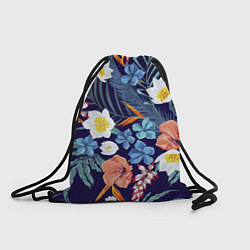 Рюкзак-мешок Цветы Экзотические, цвет: 3D-принт