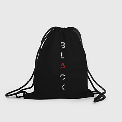 Рюкзак-мешок Чёрный BLACK, цвет: 3D-принт