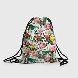 Рюкзак-мешок Узор из летних роз Summer Roses Pattern, цвет: 3D-принт