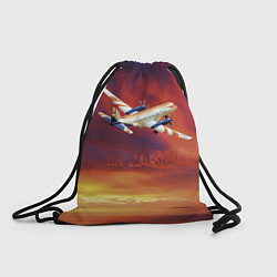 Рюкзак-мешок Самолет Ил 114-300, цвет: 3D-принт