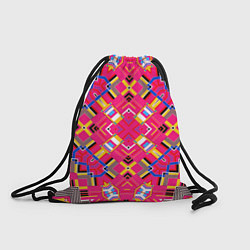 Рюкзак-мешок Розовый абстрактный современный узор, цвет: 3D-принт