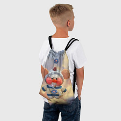 Рюкзак-мешок Лалафанфан с ушками в облачках, цвет: 3D-принт — фото 2