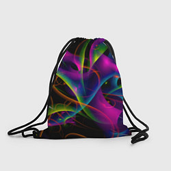 Рюкзак-мешок Vanguard neon pattern Авангардный неоновый паттерн, цвет: 3D-принт