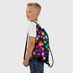 Рюкзак-мешок ЦВЕТНЫЕ ЗВЕЗДЫ COLORED STARS, цвет: 3D-принт — фото 2