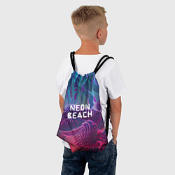 Рюкзак-мешок Neon beach, цвет: 3D-принт — фото 2