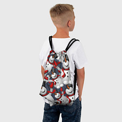 Рюкзак-мешок ВОЗДУШНЫЕ СНЕГОВИКИ, цвет: 3D-принт — фото 2