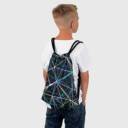Рюкзак-мешок ПЕРЕСЕКАЮЩИЕ ЦВЕТНЫЕ ЛИНИИ, цвет: 3D-принт — фото 2