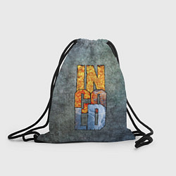 Рюкзак-мешок IN COLD logo on a gray background, цвет: 3D-принт