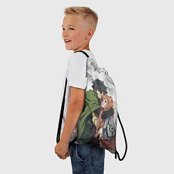 Рюкзак-мешок НАОФУМИ И РАФТАЛИЯ ВОСХОЖДЕНИЕ ГЕРОЯ ЩИТА, цвет: 3D-принт — фото 2