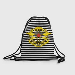 Рюкзак-мешок Черная тельняшка - ВДВ, цвет: 3D-принт