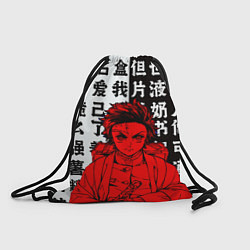 Рюкзак-мешок Танджиро Камадо Самурай с мечом Клинок рассекающий, цвет: 3D-принт