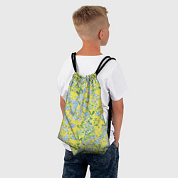 Рюкзак-мешок Цветы Незабудки На Жёлтом Фоне, цвет: 3D-принт — фото 2