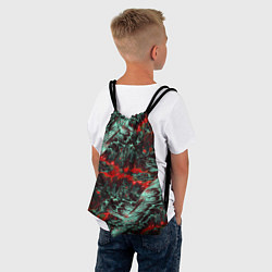Рюкзак-мешок Красно-Белая Вулканическая Лава, цвет: 3D-принт — фото 2