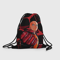 Рюкзак-мешок Ванпанчмен- человек одного удара, цвет: 3D-принт